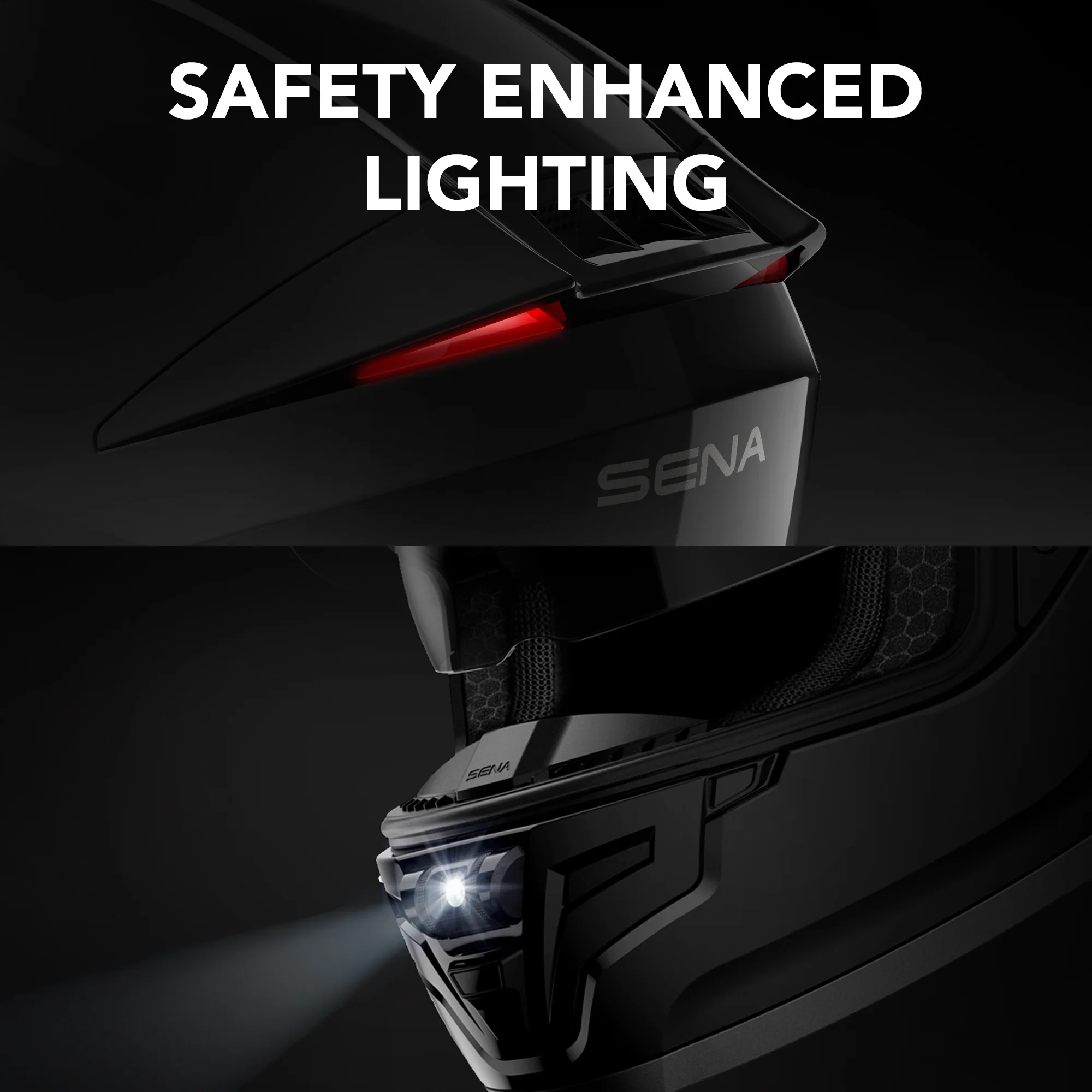 Phantom ANC Full-face Motorcycle Helmet with Integrated Communication System Featuring Active Noise Cancellation - Image 9